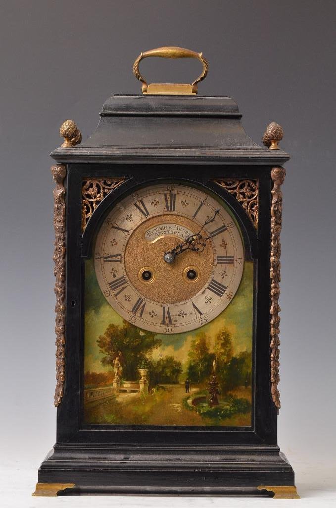 Antique European Bronze and Wood Painted Bracket Clock Jan 10, 2015
