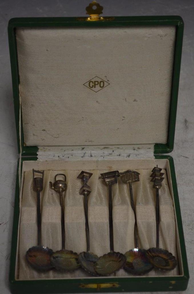 Set of Six Sterling Tea Spoons In A Fitted Box (1 of 7)