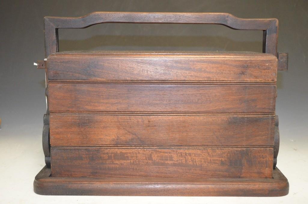 Chinese Wood Picnic Basket (1 of 6)