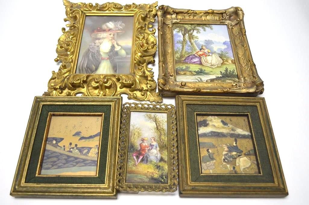 Five Various Framed French Pictures (1 of 6)
