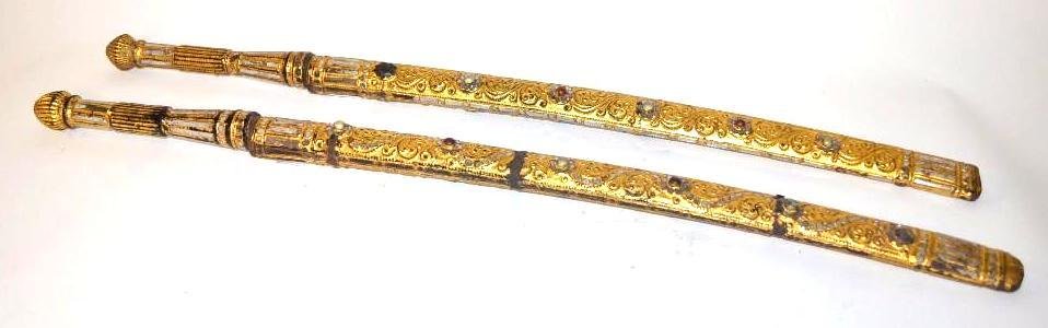 Pair of Gilt Wood Sword (1 of 10)