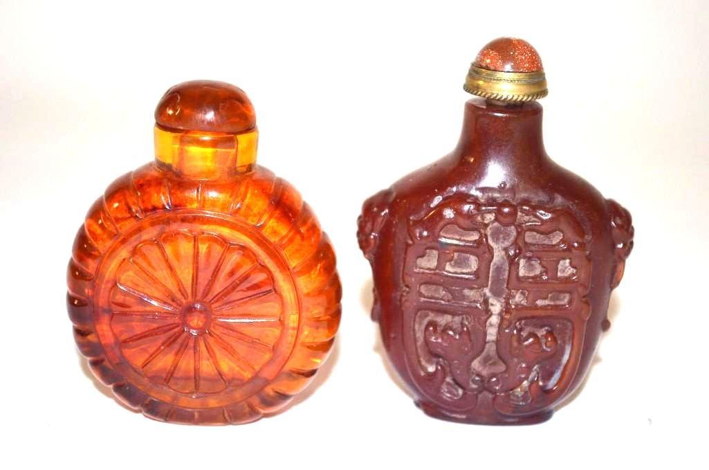 Two Amber-Like Snuff Bottles (1 of 5)