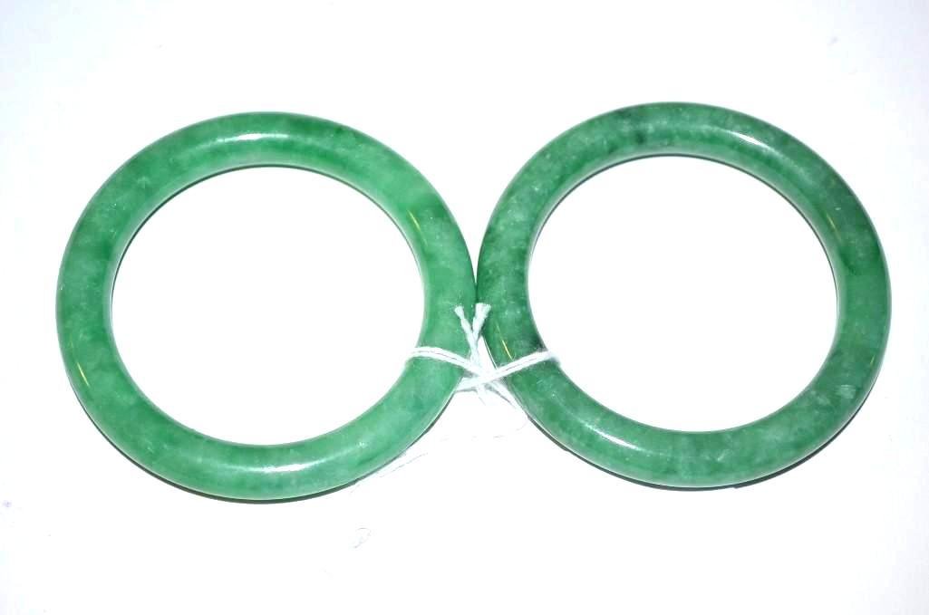 Two Apple Green Jadeite Bangles (1 of 5)