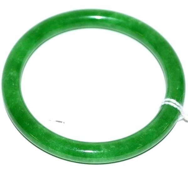 Chinese Apple Green Jadeite Bangle (1 of 2)