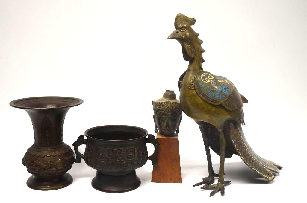 Four Various Bronze Items (1 of 9)