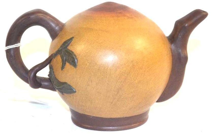 Brown Clay Peach Tea Pot (1 of 5)
