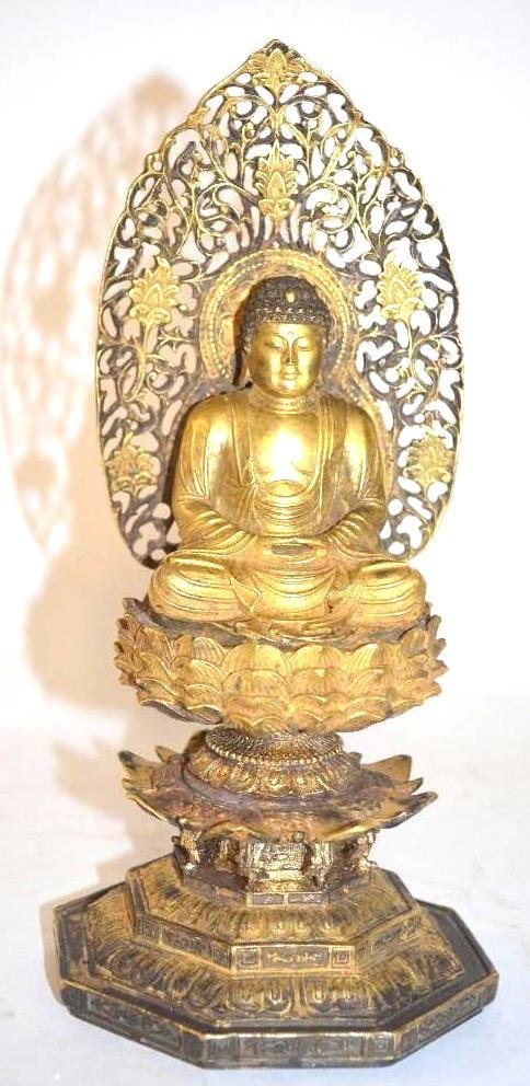 Gilt Bronze Seated Bodhisattva (1 of 7)