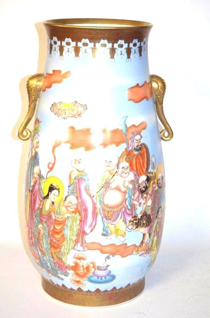 Large Chinese Porcelain Vase With Elephant Handles (1 of 7)