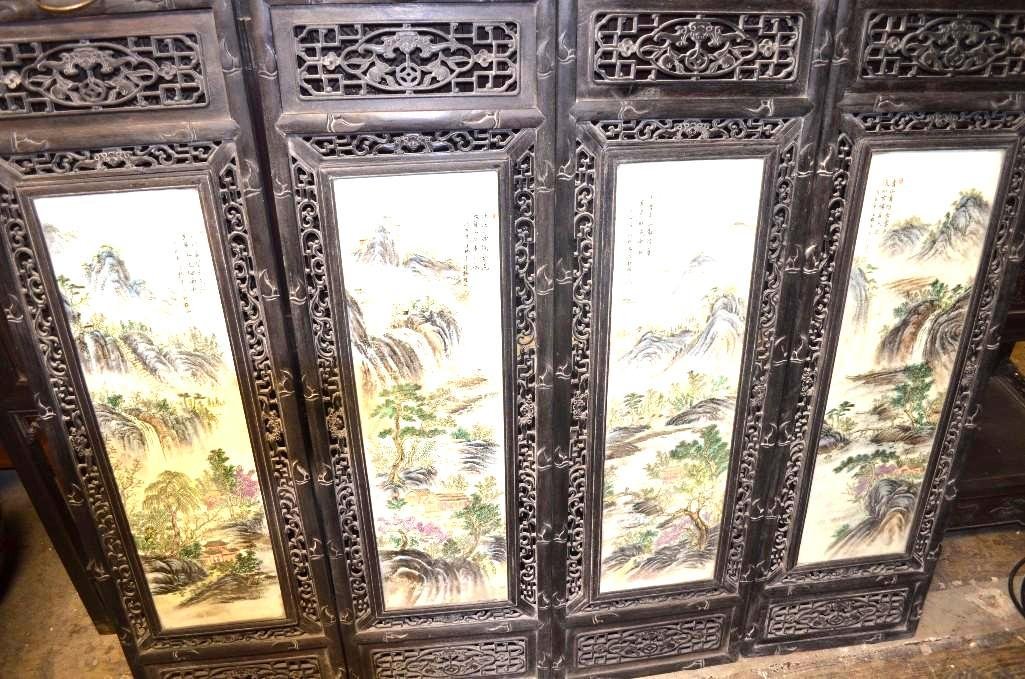 Chinese Four Framed Porcelain Plaques (1 of 9)
