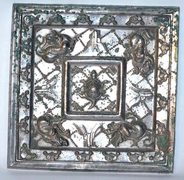 Chinese Bronze Square Mirror (1 of 5)