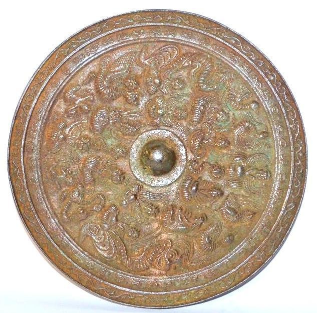 Chinese Bronze Circular Mirror (1 of 6)