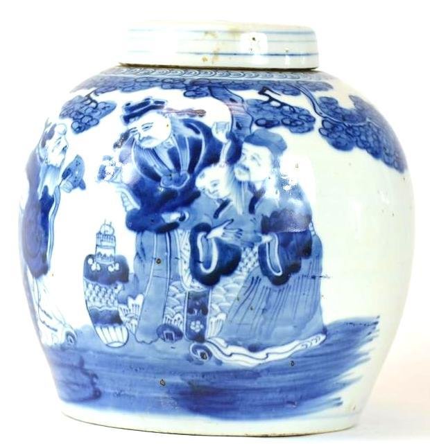 Chinese Blue & White Lidded Jar (1 of 6)