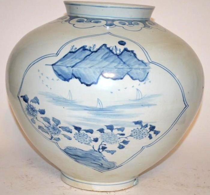 Korean Blue & White Porcelain Jar (1 of 7)