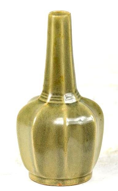 Chinese Celadon Glaze Porcelain Lobed Vase (1 of 5)