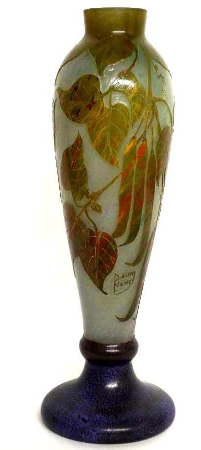 Signed French Glass "Daum Nancy" Vase (1 of 9)