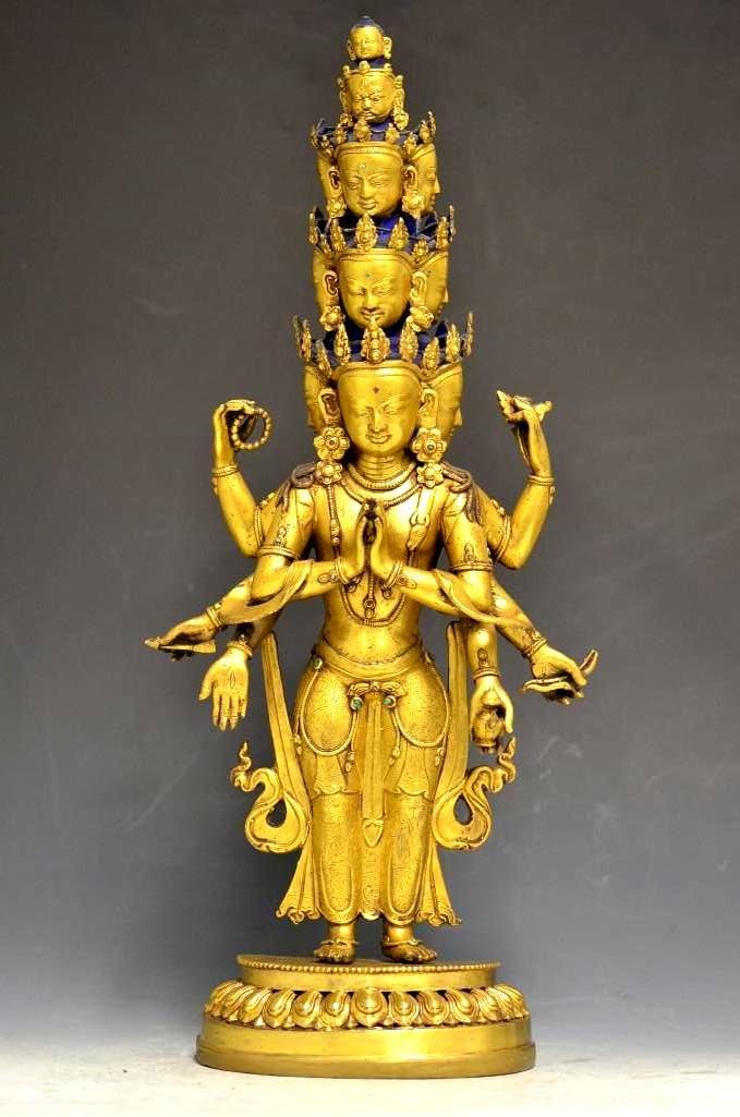 Bronze Statue of an Eight Armed Deity (1 of 7)
