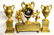 Antique French Bronze Clock Set in Empire Style - 9