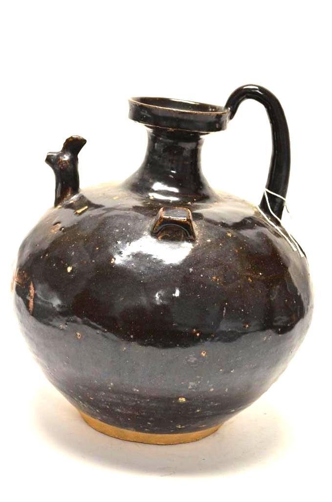 Chinese Brown Splash Glaze Ewer (1 of 7)