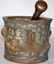 Antique Islamic Bronze & Silver Inlay Mortar & thistle - 5