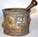 Antique Islamic Bronze & Silver Inlay Mortar & thistle - 6