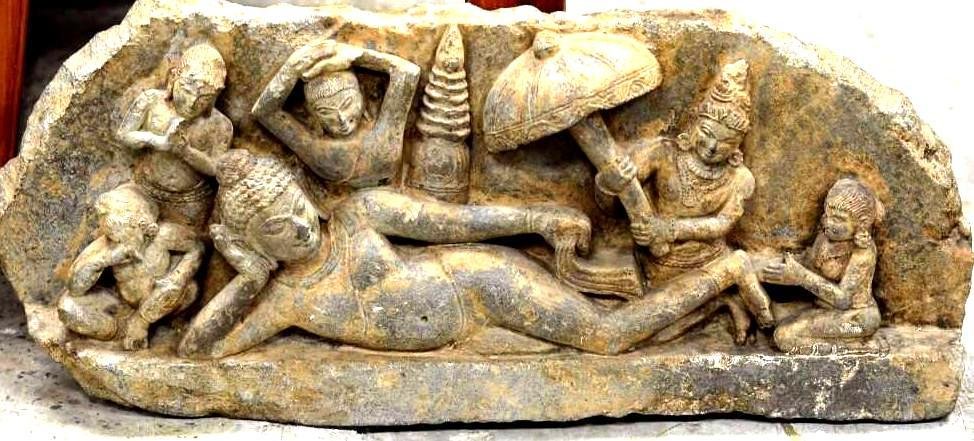 Carved Indian Wall Plaque of Vishnu (1 of 5)