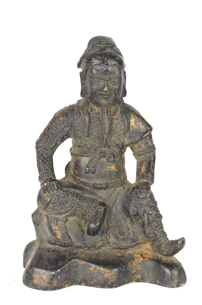 Chinese Bronze Seated Lohan (1 of 5)
