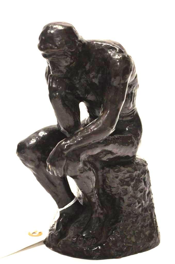 Bronze Statue After Auguste Rodin "The Thinker&quo (1 of 8)