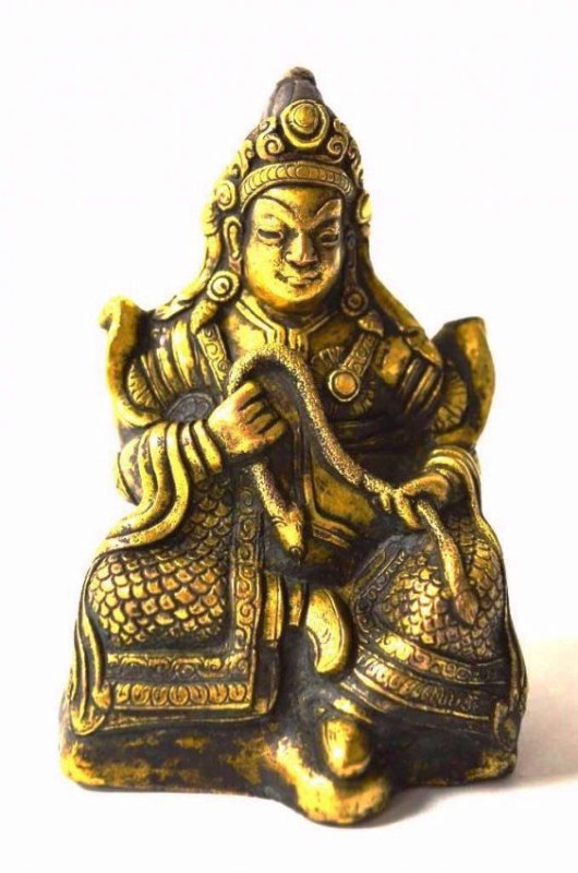 Antique Chinese Gilt Bronze Seated Lohan (1 of 6)