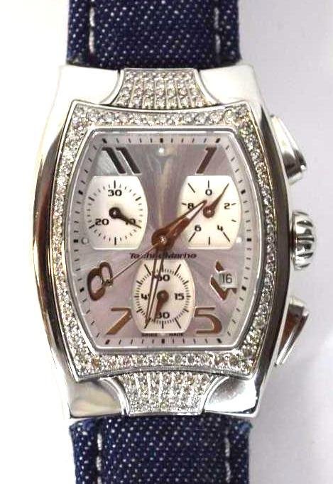 100% AUTHENTIC Original Technomarine Watch: 100% AUTHENTIC Original Techno marine Watch, Three sub-dials silver face Arabic Numerals Hour Markers with Diamonds on Bezel Sapphire Crystal 10 ATM Water resistant Fabric Denim Blue Band Guaranteed f