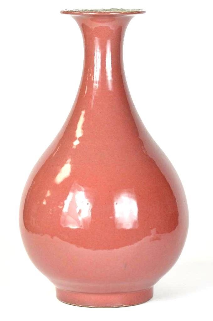 Antique Chinese Copper Red Glaze Porcelain Pear  Vase (1 of 5)