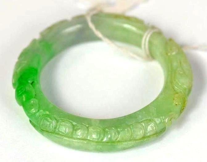 Chinese Apple Green Jadeite Bangle (1 of 5)