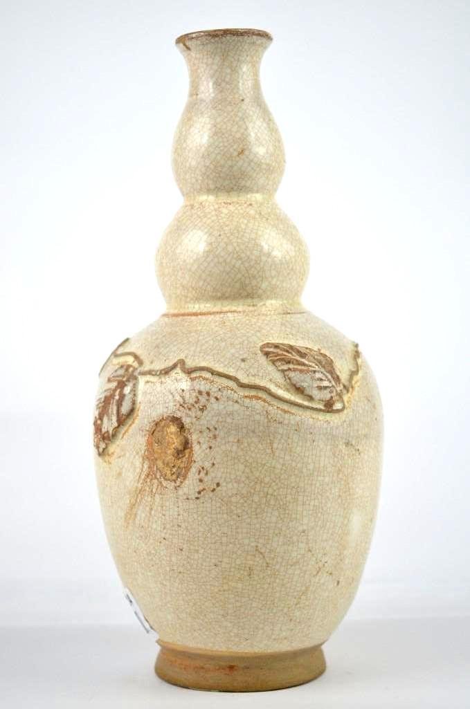 Chinese Double Gourd Straw Glaze Vase (1 of 9)