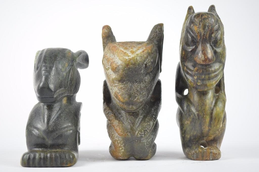 Three Chinese Jade Mythical Creatures (1 of 8)