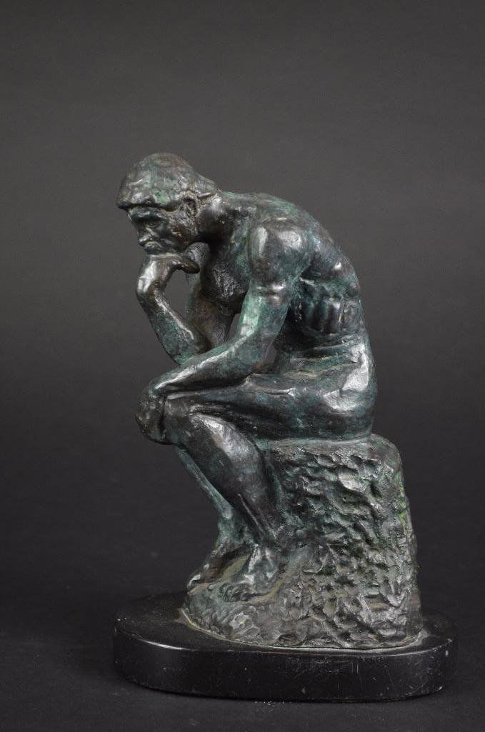 Bronze Statue after Auguste Rodin "The Thinker" (1 of 10)