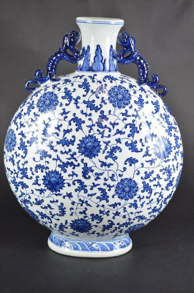Large Chinese Blue & White Moonflask (1 of 10)