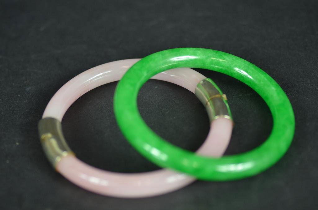 Two Chinese Jadeite Bangles (1 of 10)