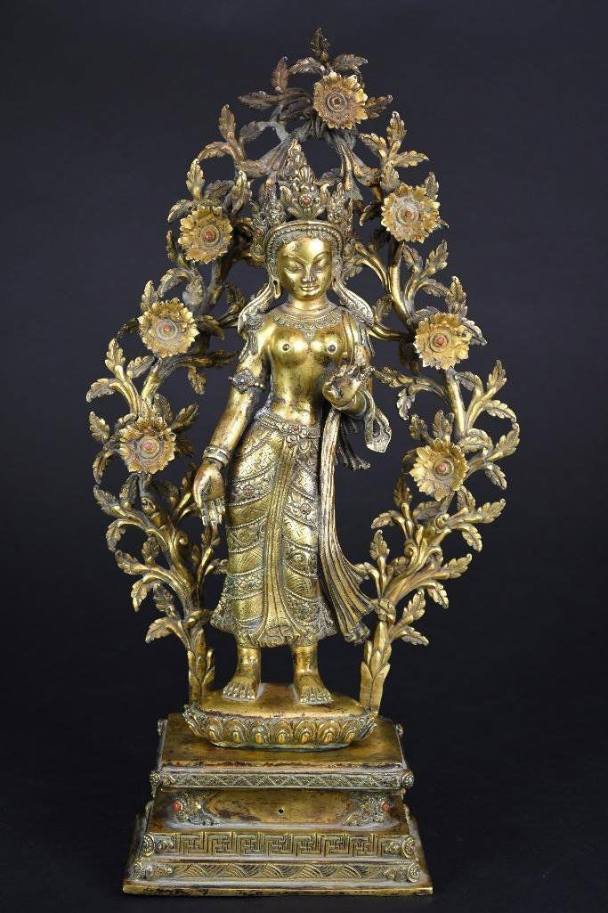 Chinese Bronze Standing Buddha (1 of 9)