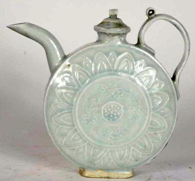 Chinese Celadon Glaze Porcelain Ewer (1 of 8)