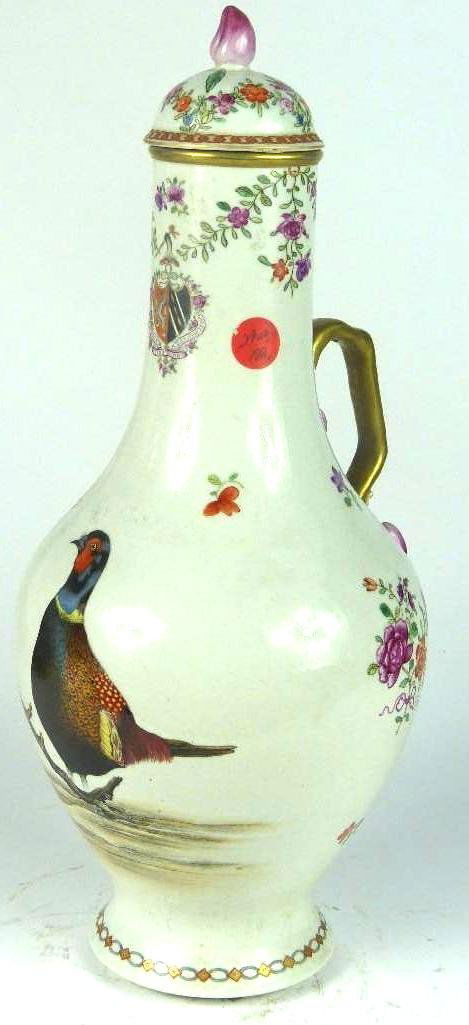 Chinese Export Porcelain Lidded Ewer (1 of 9)