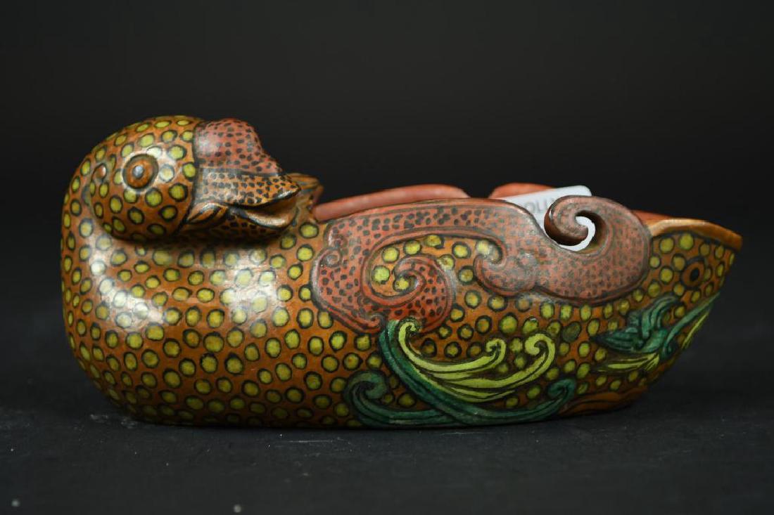 Chinese Duck Form Porcelain Brush Washer (1 of 9)