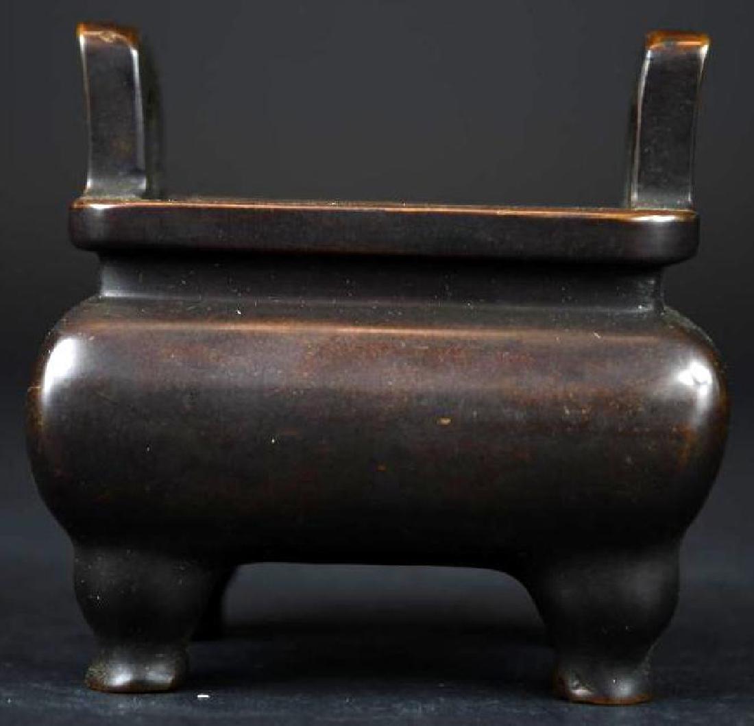 Chinese Bronze Square Footed Censer (1 of 9)