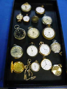 Lot of Pocket Watches in various conditions. (17): watches