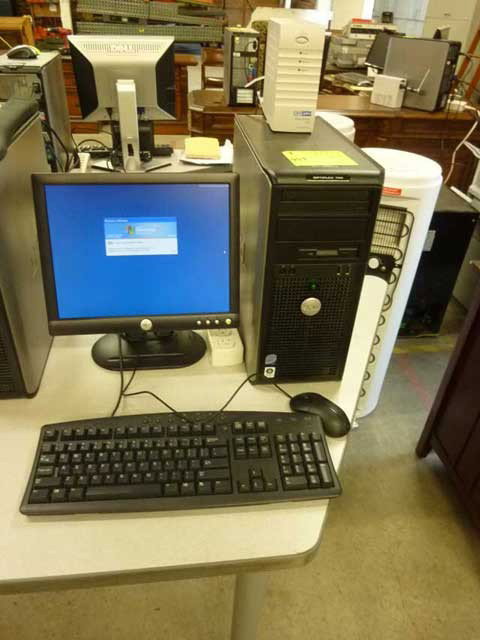 Dell Optiplex 755 Computer, with flat panel: monitor and battery back-up & Keyboard