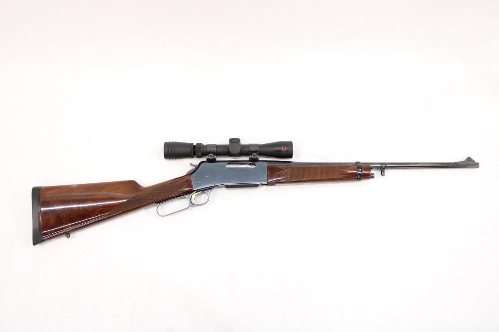 Browning Model 81 BLR Lever Action Rifle: s.n.. 14710PN227, .358 cal., , 20" barrel, with Redfield Revolution 2-7X33 scope. Modern (23-0346)