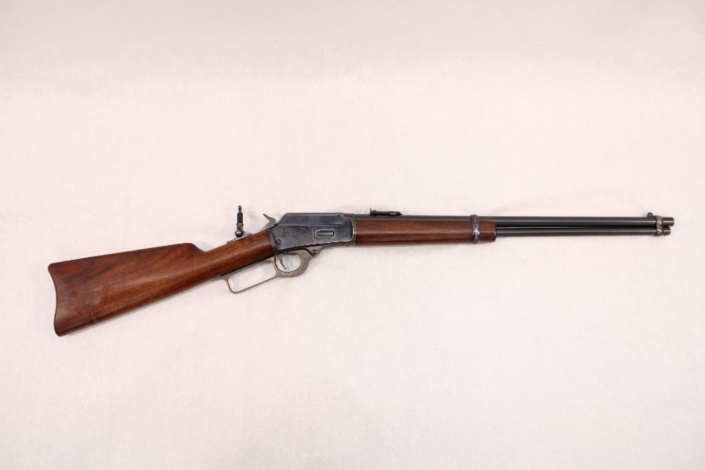 Marlin Model 94 Lever Action Saddle Ring Carbine: s.n.. D8642, .32-20, with period tang sight. C&R (23-0435)