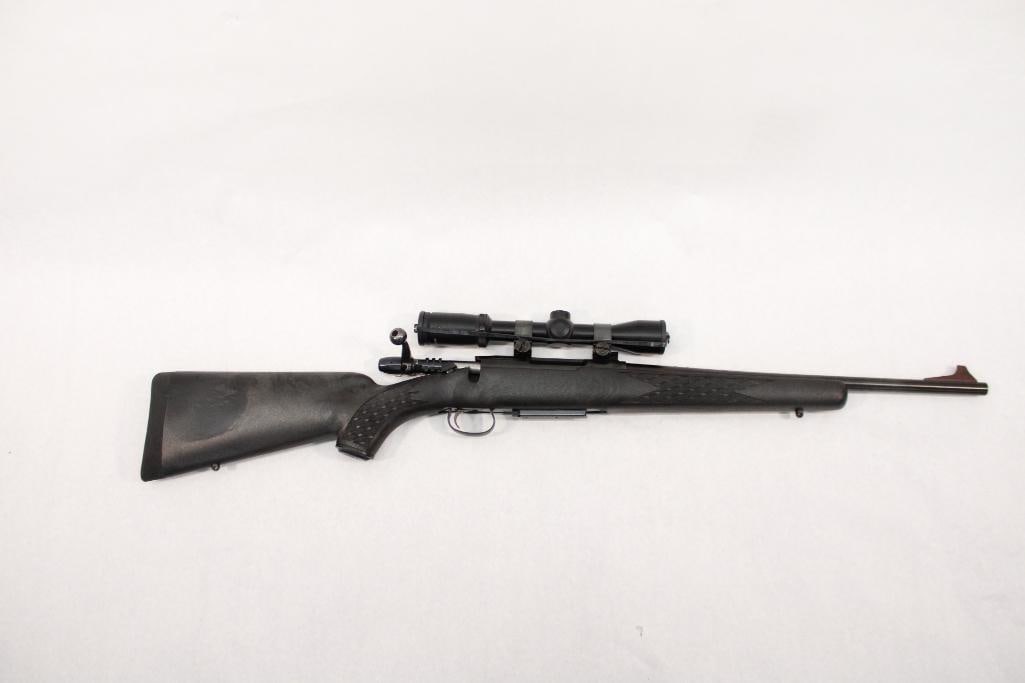 Remington Model 788 Bolt Action Rifle: s.n.. B6099312, 7mm-08, 18" barrel, synthetic stock, with (1) magazine and Burris 2-7X Full Field scope. Modern (23-0332)