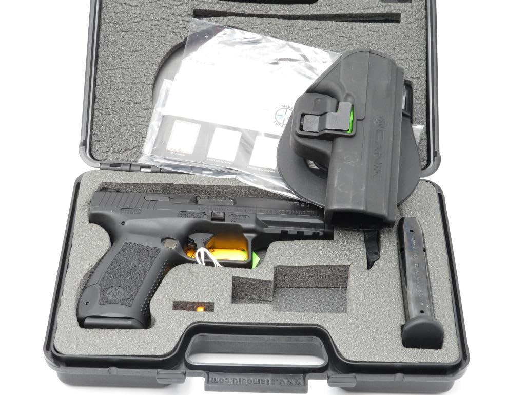 Canik Model TP9SA Semi-automatic Pistol: s.n.. T6472-15 AP 03950, 9mm, with holster, (2) 15 round magazines (restrictions) and hardshell case. Modern (23-0195)