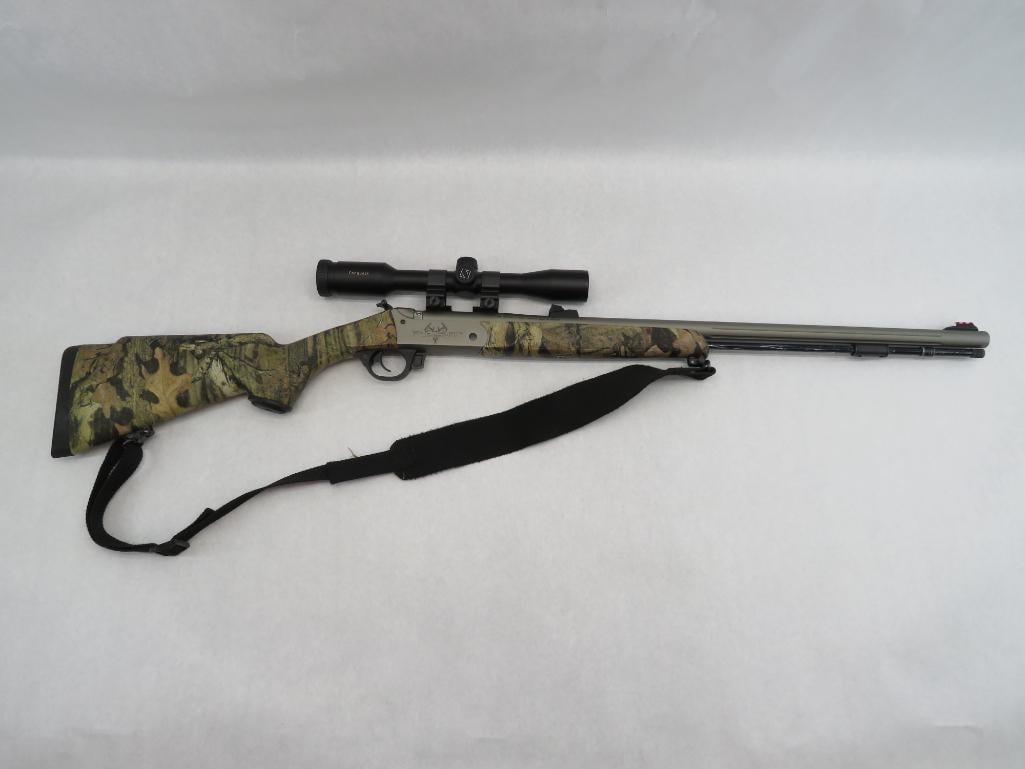 Traditions Pursuit Muzzle Loading Rifle: s.n.. 14-13-043261-12, .50 Cal., with Zeiss Conquest 4X32 scope. Exempt