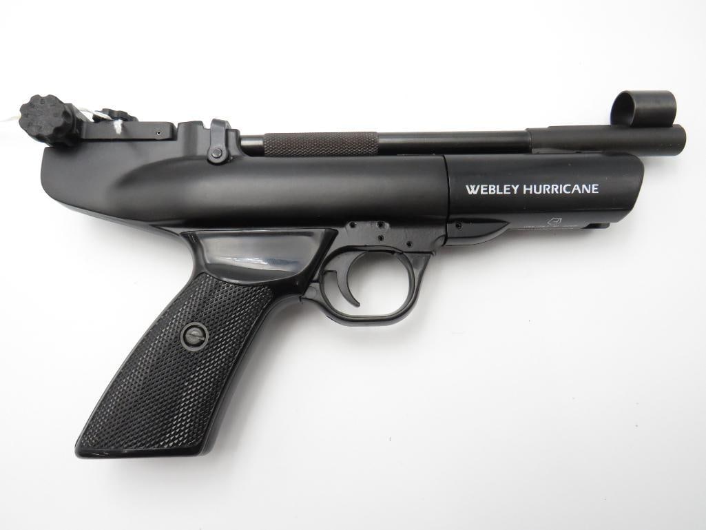 Webley & Scott Hurricane Air Pistol: s.n.168376, .177 caliber, spring action. Exempt