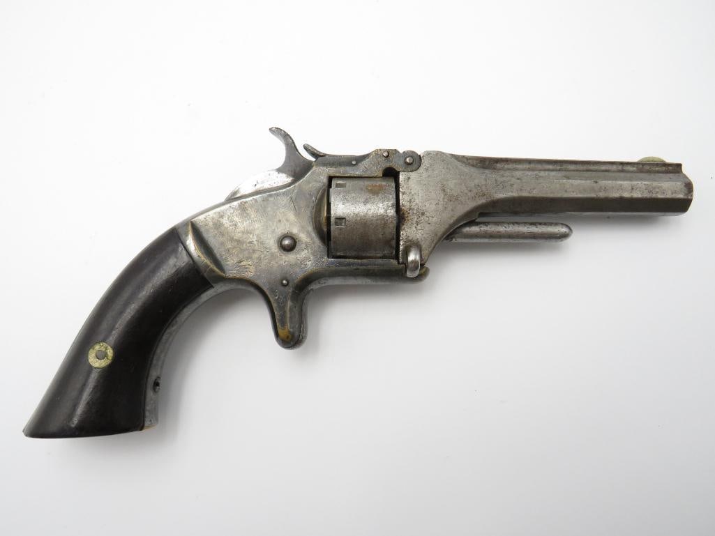Smith & Wesson Model 1 Single Action Revolver: s.n. 40580, .22 Short, walnut grips, ca.1860-1868, appears to be 2nd. Issue. Antique